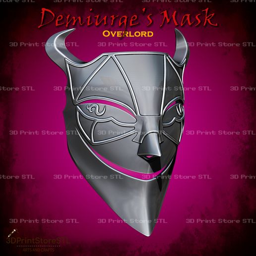 2.jpg Demiurge Mask Cosplay Overlord - STL File 3D print model