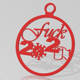 3.PNG CHRISTMAS ORNAMENT Fuck Covid (4pack)