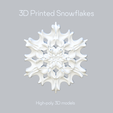 Render_SF_12.png 3D Snowflake Set of 24  STL Files for 3d Printing DiY Printable Сhristmas Décor Model Christmas Snowflake STL 3D File