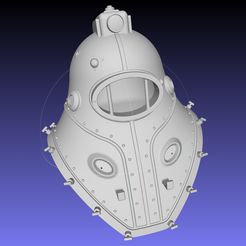 bdhtb2.jpg Download 3MF file Bioshock Big Daddy Subject Delta Helmet • Model to 3D print, julian-danzer