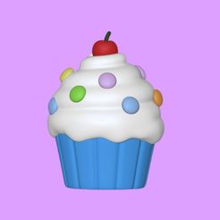 Vanilla-cupcake-1.jpeg Download file vanilla Cupcake • Model to 3D print, Usagipan3DStudios