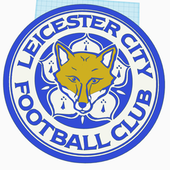 Leicester.png STL file Leicester City Football Club Wall Plaque with Keyhole for Easy Mount・3D print object to download