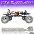 MRCC_MrCrawley_Complete_01.jpg MyRCCar Mr. Crawley Complete. 1/10 Customizable RC Rock Crawler Chassis with Portal Axles and Gearbox