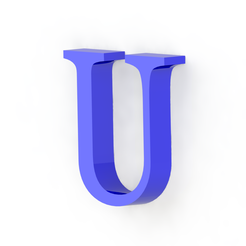 U3.png Free STL file Letter U・Design to download and 3D print