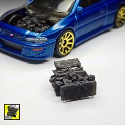 Engine_EJ20_Subaru_WRX_164_scale_2.jpg STL file Engine EJ20 Hot Wheels Subaru WRX 164 Scale・3D printing template to download