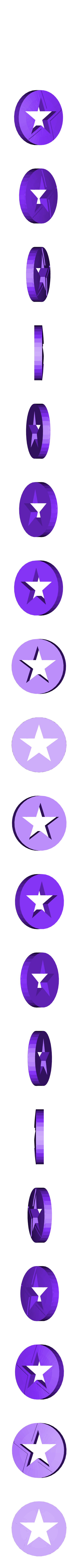 blue.stl Captain America Shield Keychain