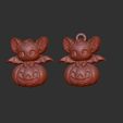 cute-bat-sitting-in-big-pumpkin-10.jpg hallowen cute bat sitting in big pumpkin decor