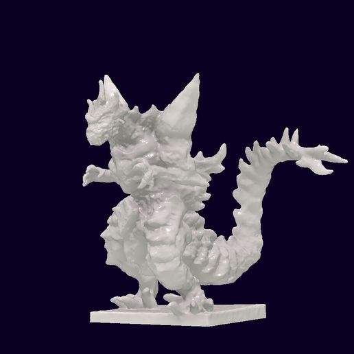🛰 Space Godzilla Sculpture 3D Scan・Free STL File for 3D printing・Cults