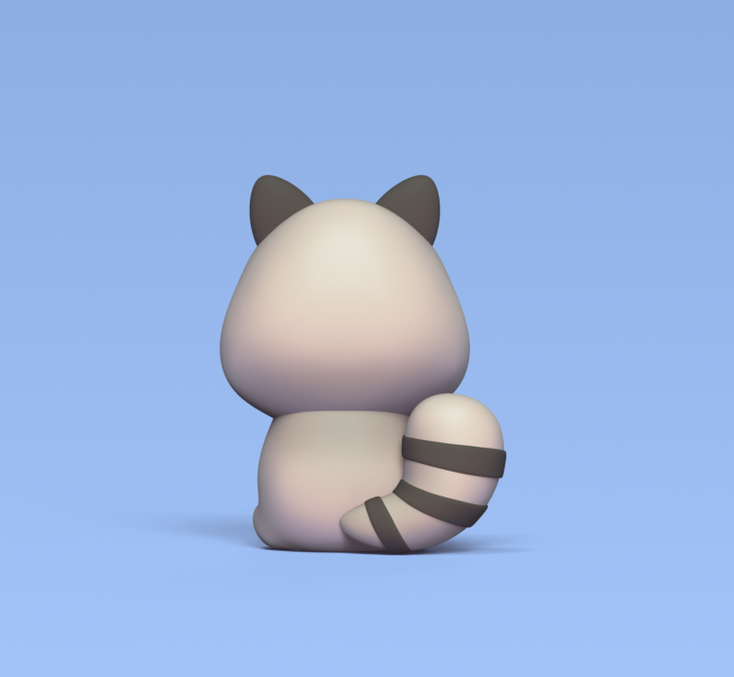 Download file Little Raccoon • 3D printer template ・ Cults