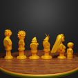 QEW.png Anime Figure Chess Set Anime Character Chess Pieces