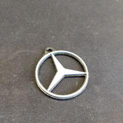 Mercedes.jpg STL-Datei Mercedes - Schlüsselanhänger・Modell für 3D-Drucker zum Herunterladen