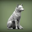 Fox-sitting4.jpg Fox 3D print model