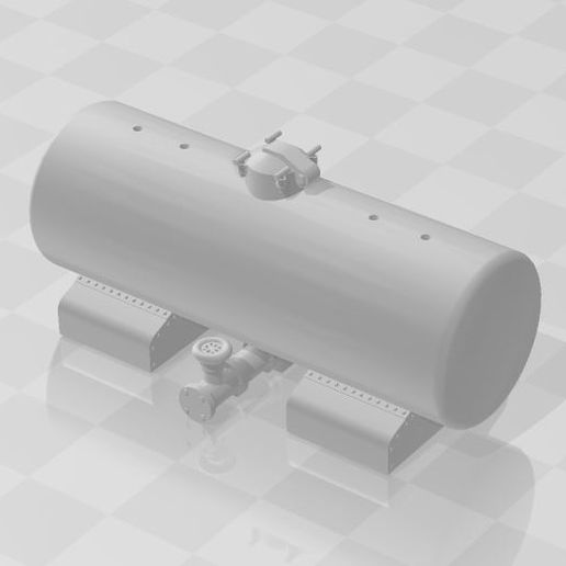 Diesel tanker for Tram or Train depot in HO 3D model