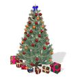 0_00002.jpg Chrismas Tree 3D Model - Obj - FbX - 3d PRINTING - 3D PROJECT - GAME READY NOEL Chrismas Tree  Chrismas Tree NOEL