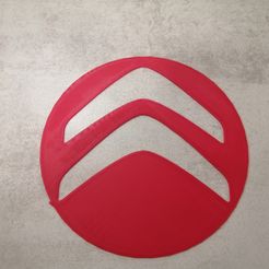 CITROEN.jpg Fichier OBJ Logo CITROEN pour tapis ou intérieur de voiture・Modèle imprimable en 3D à télécharger