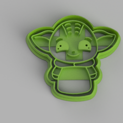 yoda-bb.png STL file Cookie Cutter Baby Yoda Star Wars x1・3D print design to download