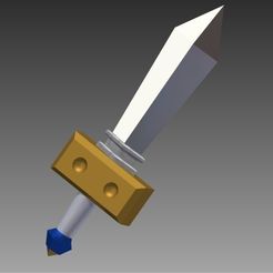 26e92b8da8649fa5690794af6b0c736d_display_large.jpg Free STL file Kokiri Sword Majora's Mask - Redone・Template to download and 3D print