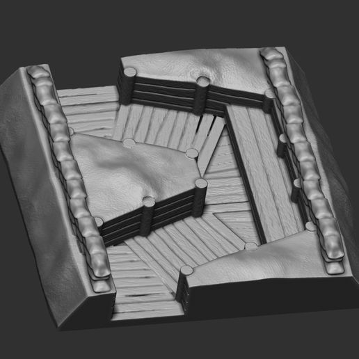 Modular trench section 3D model