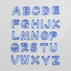 alphavit.png STL file 3D Model STL CNC Router file 3dprintable Alphabet cookies cutters・3D print design to download