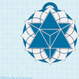 merkaba-lotus-flower.png STL file Merkabah symbol in lotus flower, Sacred Geometry, Star Tetrahedron - tag, wall decor print, energetic keychain, fridge magnet・3D print model to download, Allexxe