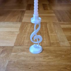 2.jpeg Archivo STL Candelero "clave" (clave de sol / clave de sol)・Modelo de impresión 3D para descargar