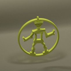 Scene_Robot_pendant.jpg STL-Datei Roboter Medaillon kostenlos herunterladen • 3D-Druck-Vorlage, 3d-fabric-jean-pierre