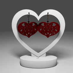 r1.jpg Archivo STL Pendientes Mandala 38- Corazón・Design para impresora 3D para descargar