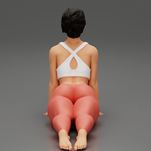 Girl-04.jpg 3D file Pretty Woman Doing Yoga Meditation 3D Print Model・3D print design to download, 3DGeshaft
