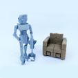SquareAlona_2.jpg Articulated Housekeeper Robot 3.75 Inch - No Support