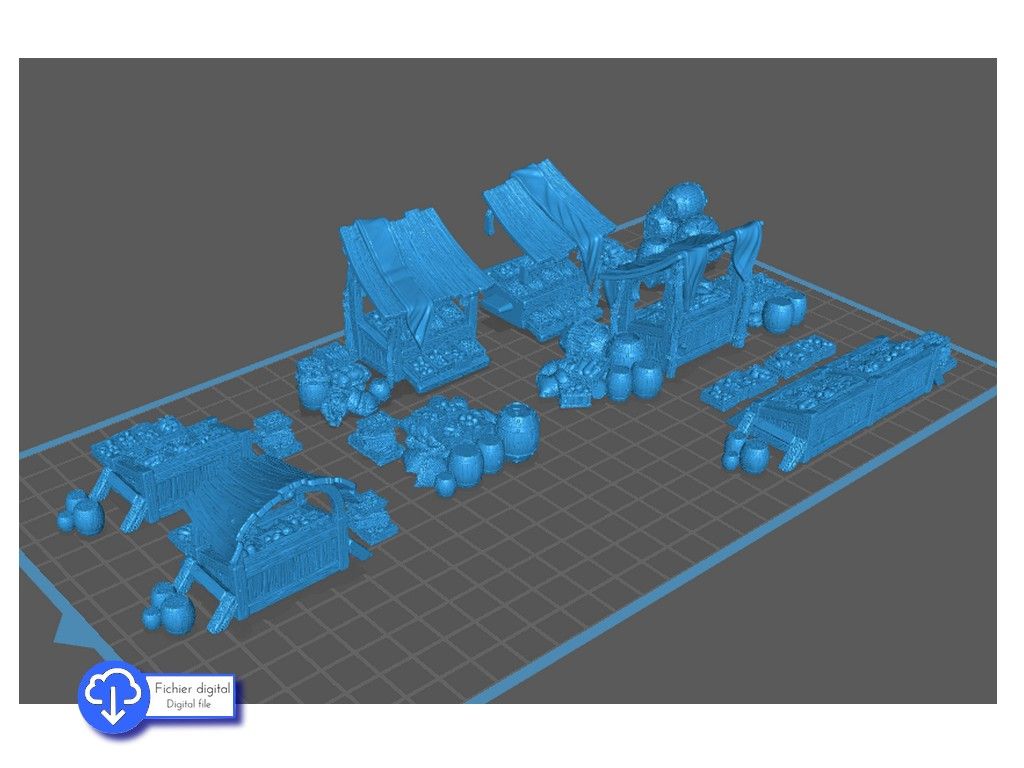 8.jpg STL file Medieval market elements - Warhammer resin Age of Sigmar Bolt Action Flames of War・Design to download and 3D print, Hartolia-Miniatures