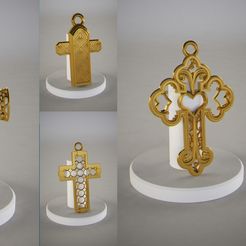 st.jpg STL file Golden crosses・3D printer model to download