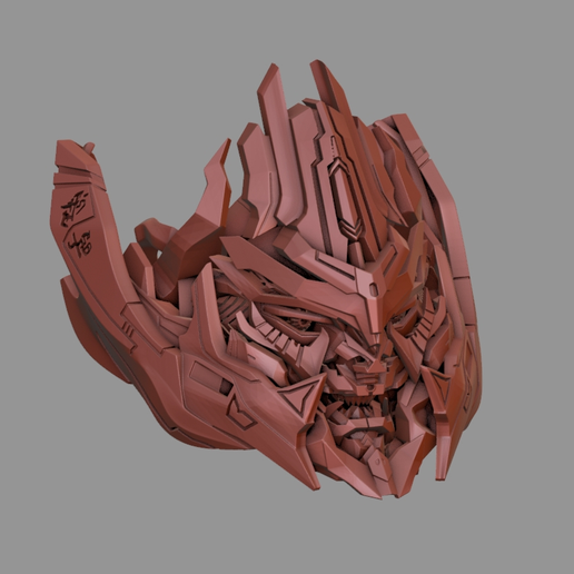 🪖 TF ROTF Tank Megatron Upgrade Head Sculpture STL・ 3D File for 3D ...