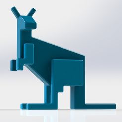 kangaroo.JPG Fichier STL gratuit Kangourou・Design pour impression 3D à télécharger, HK3DPrintingLab