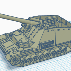 Hummel.png STL file Hummel German Mobile Artillery Flames of War 1:100 scale Easy Print・3D print model to download