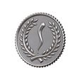 Horn-Italian-Coin-Bay-leaves-crown-branches-09.jpg Italian horn bay leaves branches crown coin 3D print model