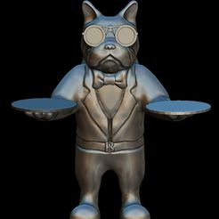 ZBrush-ScreenGrab04.jpg Archivo STL perro mayordomo bulldog・Objeto de impresión 3D para descargar