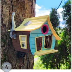 004.jpg Fichier 3D Tooned Birdhouse - La cabane !・Plan à imprimer en 3D à télécharger