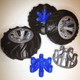 6.png Free STL file Set of wheels for OpenRC Truggy・Design to download and 3D print