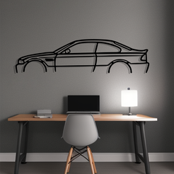 BMW-E46.png Fichier STL Art mural BMW e46 M3・Modèle imprimable en 3D à télécharger