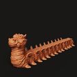 D5.43.jpg Gelenkige Drachenraupe | Flexibles Zappelspielzeug | Mythisches Insekt 3D-Druck