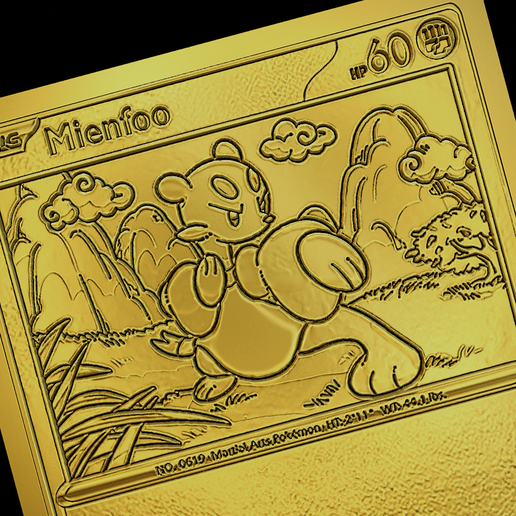Mienfoo Pokemon Scarle & Violet cardFree STL File for 3D printingCults