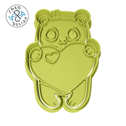 Kawaii_8cm_2pc_12_C.png Archivo STL Oso - Lovely Animals (no 12) - Cortador de galletas - Fondant - Arcilla polimérica・Design para impresora 3D para descargar