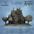 I The Twin Stars OURNBAS Inn and Tavern fEper Imagin3Designs www.myminifactory.com/users/Imagin3Designs www.facebook.com/imagin3designs www.instagram.com/imagin3designs/ www.patreon.com/imagin3designs 3D file The Twin Stars Inn and Tavern with Playable Interior・3D printable model to download, Imagin3Designs