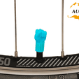 bike-fist-blue.png STL file Fist Hand Car Truck Bike Van Tire Tyre Wheel Valve Stem Caps Cover・Template to download and 3D print