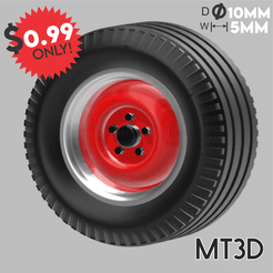 99-only.png ONLY 99 CENTS! 10MM CLASSIC CAR REAL RIDER (CCRR) WHEEL AND TIRE FOR HOT WHEELS AND OTHERS!