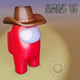 among us cowboy img.jpg Fichier STL PARMI NOUS COWBOY・Modèle imprimable en 3D à télécharger