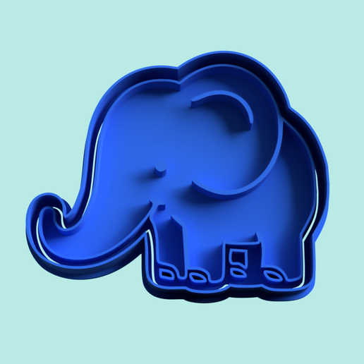 elephant cookie cutter mod 1 3D model