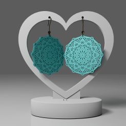 r1.jpg Archivo STL Pendientes Mandala 25・Modelo para descargar e imprimir en 3D