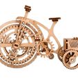 2-_16-Bicycle-1000.jpg Triciclo - Modelo 3D DIY Rompecabezas mecánico de madera
