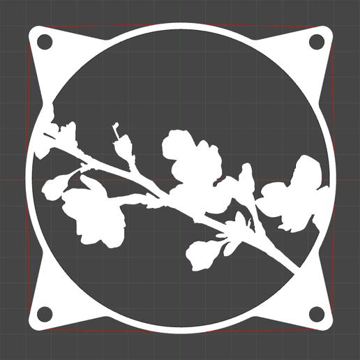 120mm fan cover - Cherry blossom - Sakura 1v3 3D model